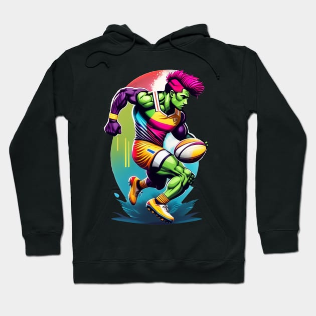 Rugby Warrior Hoodie by ArtShare